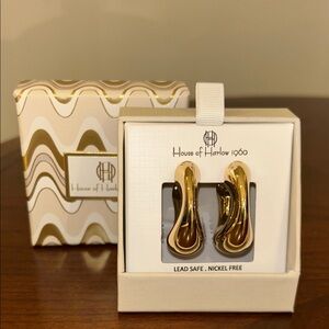 House of Harlow 1960 Gold Earrings - FREE WITH PIRCHASE OVER $200